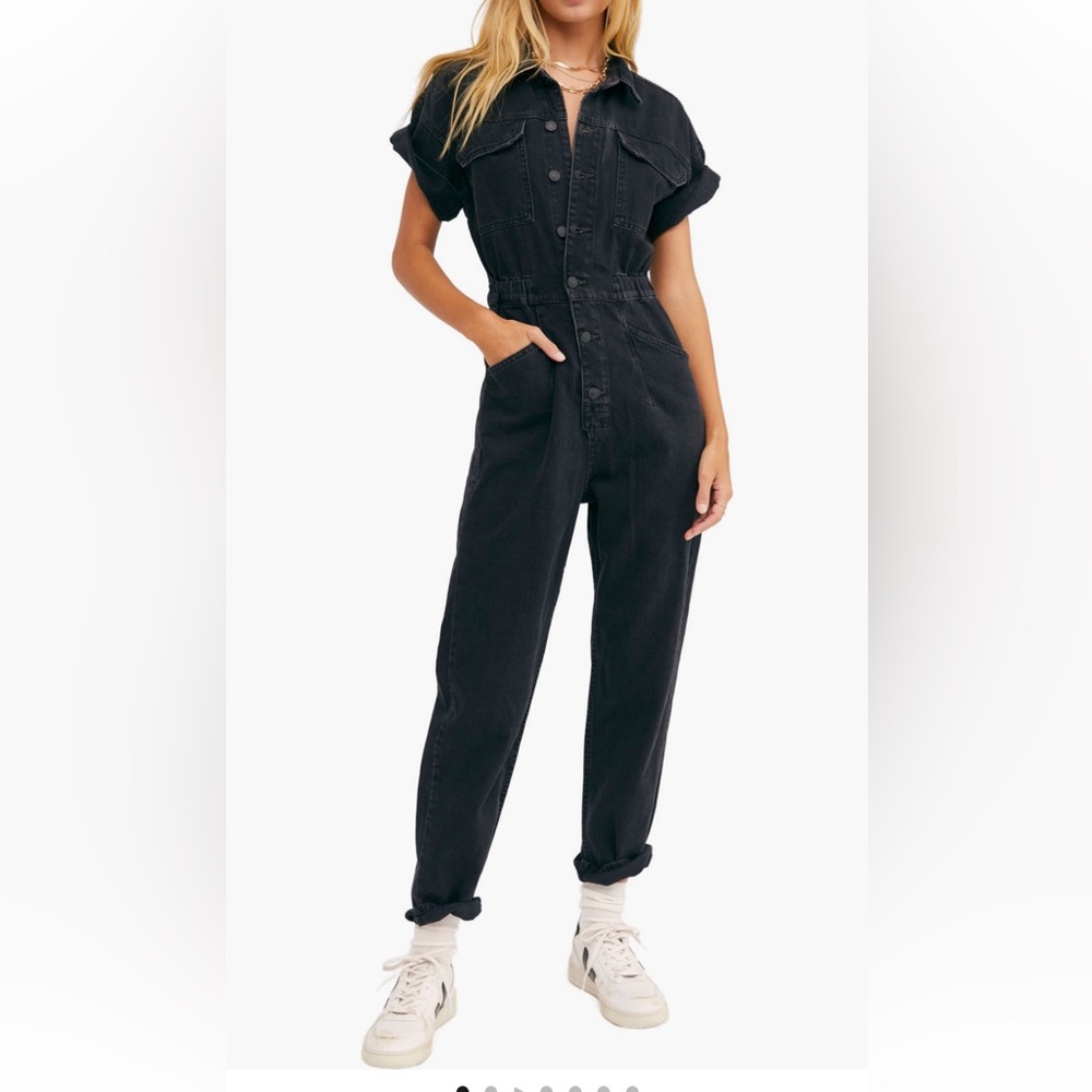 Free People We the Free Marci Denim Jumpsuit
